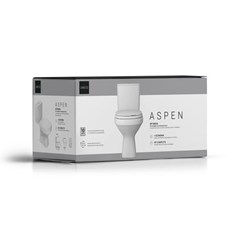 Bacia Com Caixa Acoplada Aspen Branca (Kp.751.17) C/Anel +Assento+Engate+ Paraf.Deca
