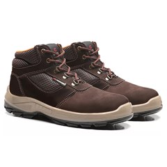 Bota de Couro Nobuck Com Atacador Café 42 Solado Pu Bidensidade 40240769 Bracol