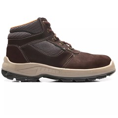 Bota de Couro Nobuck Com Atacador Café 43 Solado Pu Bidensidade 40240769 Bracol