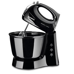 Batedeira Prática 400w 220v Preta 3 Velocidades + Turbo 2 Batedores Tigela 3 Litros B-44b Mondial