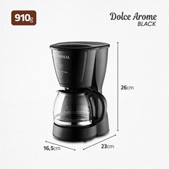 Cafeteira Elétrica Dolce Arome 550w 220v Jarra Vidro Até 18 Xícaras Preta C-30-18x-Fb Mondial