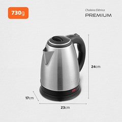 Chaleira Elétrica Pratic 2 Litros 1200w 220v Preto/Inox Ce-06 Mondial