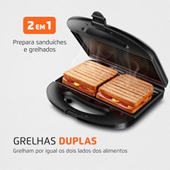 Sanduicheira Master Grill 750w 220v Preto/Inox S-20 Mondial