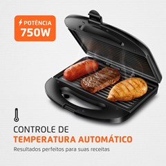 Sanduicheira Pratic Grill 750w 220v Sn-01 Mondial