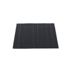 Piso Emborrachado Tátil Direcional 25x25cm Esp.5mm Preto Daud
