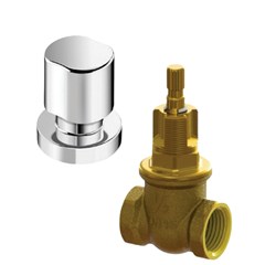 Registro Pesssão Com Acabamento Petra Cromado 3/4