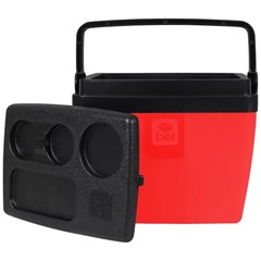 Caixa Térmica Pvc 12 L Vermelho/Preto Bel