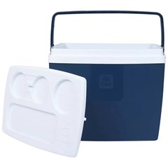 Caixa Térmica Pvc 19 L Azul/Branco Bel
