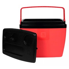 Caixa Térmica Pvc 19 L Vermelho/Preto Bel