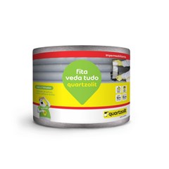 Fita Adesiva Impermeabilizante Com Película Alumínio Larg.15cm Esp.1,0mm Rolo C/10m Veda Tudo Quartzolit