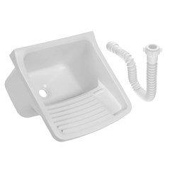 Tanque Pvc 22l 47x43x27cm Com Sifão Branco Tq0sf/Sc*Br1 Astra