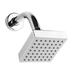 Chuveiro Articulado Quadrado Metal/Abs 1079 1080 Clara Inox