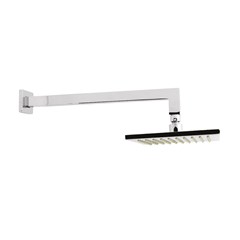 Chuveiro Articulado Quadrado Abs Cromado 1082 Clara Inox