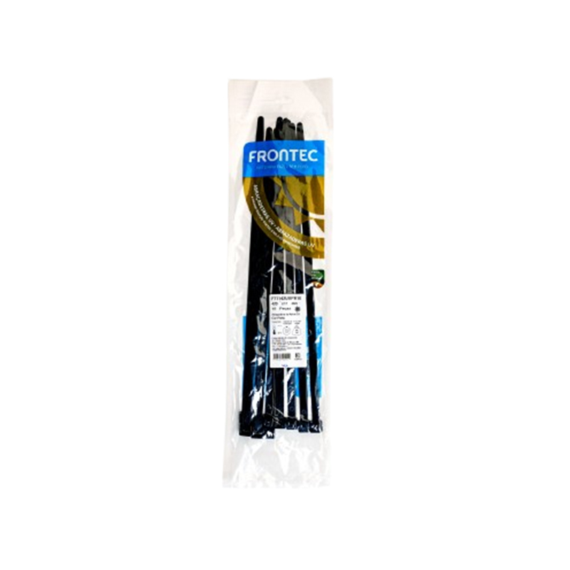 Abraçadeira Nylon Uv Preta 420x11mm C/10 Peças F71142uvpr10 Frontec