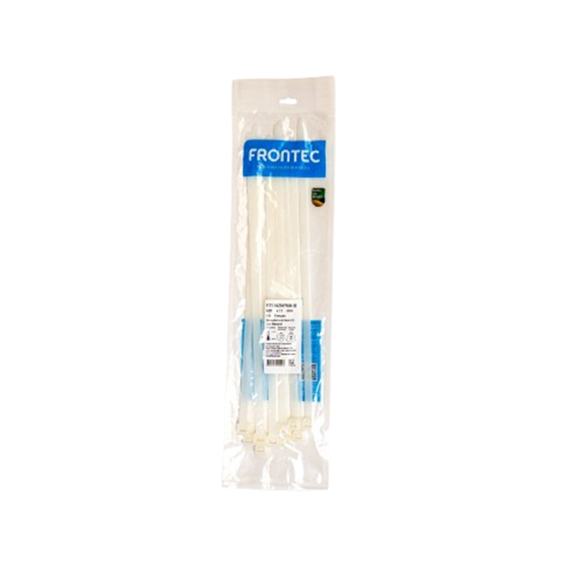 Abraçadeira Nylon Natural 420x11mm C/10 Peças F71142nyna10 Frontec