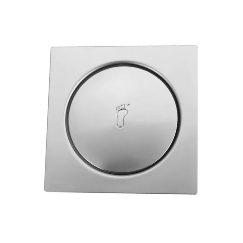 Grelha Inox Para Ralo E Caixa Sifonada Quadrada 100mm Fechamento Click 1370 Clara Inox