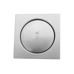 Grelha Inox Para Ralo E Caixa Sifonada Quadrada 100mm Fechamento Click 1370 Clara Inox