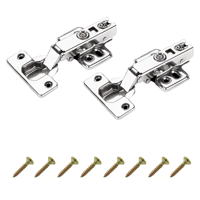 Dobradiça de Pressão Inox 35mm Baixa Pistão 2 Peças C/Parafusos 4417 Renna