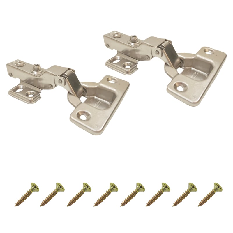 Dobradiça de Pressão Niquelada 35mm Alta Pistão 2 Peças C/Parafusos 6097 Renna