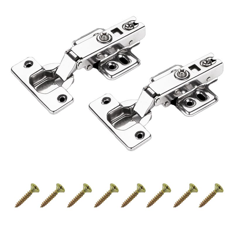 Dobradiça de Pressão Niquelada 35mm Baixa Pistão 2 Peças C/Parafusos 6096 Renna
