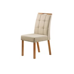 Cadeira Madeira Jantar Bianco Bordado Mel/Bege 2.17.1.16