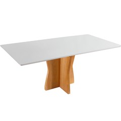 Mesa de Jantar Madeira 120x80 Mel/Bege Agave Off White 5.1.15