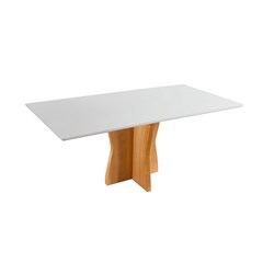 Mesa de Jantar Ágata 120x80 Mel/Bege Tampo Off 2231.1.1.15