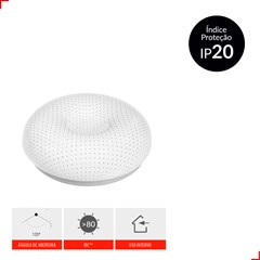 Luminária Plafon Led Sobrepor Redondo 16w 1440lm 6500k Branco Avant