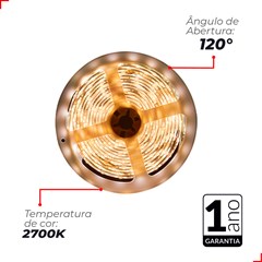 Fita Led Kit Com 5 Metros Ip65 5w 220v 2700k Amarela Avant