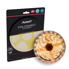 Fita Led Kit Com 5 Metros Ip65 5w 220v 2700k Amarela Avant