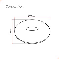 Luminária Plafon Led Sobrepor Redondo 20w 1800lm 6500k Branco Avant