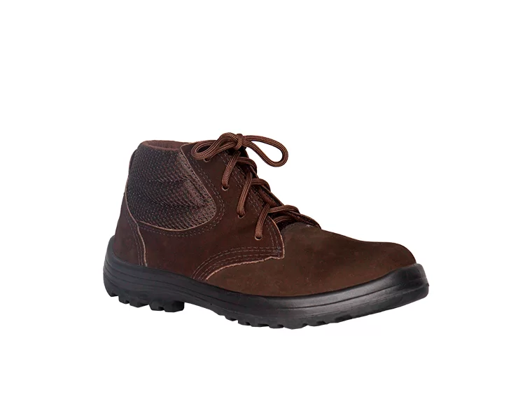 Bota de Couro Nobuck Com Cadarço Solado Pu Monodensidade 43 Marrom Kadesh