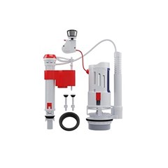 Reparo Para Caixa de Descarga Acoplada Completo Universal Acionamento Duplo (Botão 3 Em 1 - Sup./Lat./Front.) Egaeasy 13309 Egaplast