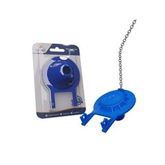 Vedante (Obturador) Em Pvc Flexível Para Saída de Caixa de Descarga Acoplada Universal Com Corrente Egaprime 12130 Egaplast