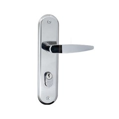 Fechadura Externa Cromada Lille Maçaneta Alavanca E Espelho 1301/32zc 99796 Silvana