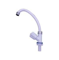 Torneira Para Cozinha Em Abs Mesa 1/4 de Volta S02 Branca 10017 Sorte Metais