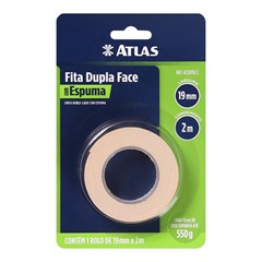 Fita Dupla Face Espuma 19mmx2m At2819/2 Atlas