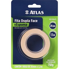 Fita Dupla Face Espuma 24mmx1,5m At2824/15 Atlas