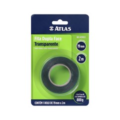 Fita Dupla-Face Transparente 19mmx2m At2919/2 Atlas