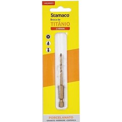 Broca de Titânio 4mm Para Porcelanato Mármore Granito E Cerâmica 11583 Stamaco