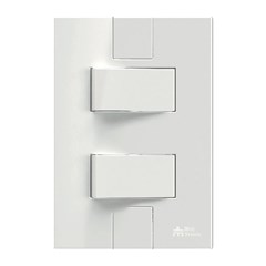 Interruptor 2 Secões Simples Branco Click 81411 Mec-Tronic