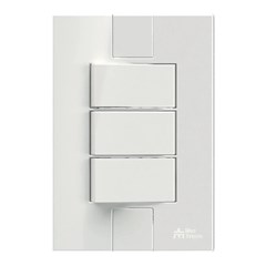Interruptor 3 Secões Simples Branco Click 81414 Mec-Tronic