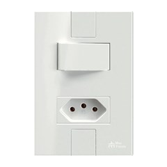 Interruptor 1 Seção Com Tomada 2p+T 10a Branco Click 49090 Mec-Tronic