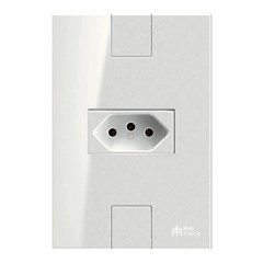 Tomada 2p+T Simples Horizontal 10a Branca Click 49082 Mec-Tronic
