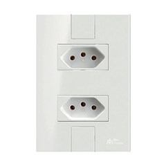 Tomada 2p+T Dupla 10a Branca Click 49084 Mec-Tronic