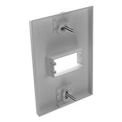 Placa 4x2 Com Suporte 1 Módulo Horizontal Branca Click 82240 Mec-Tronic