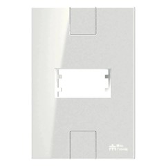 Placa 4x2 Com Suporte 1 Módulo Horizontal Branca Click 82240 Mec-Tronic