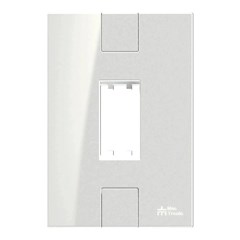 Placa 4x2 Com Suporte 1 Módulo Vertical Branca Click 82241 Mec-Tronic
