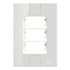 Placa 4x2 Com Suporte 3 Módulos Branca Click 82243 Mec-Tronic