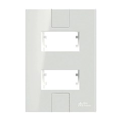 Placa 4x2 Com Suporte 2 Módulos Separados Branca Click 82242 Mec-Tronic